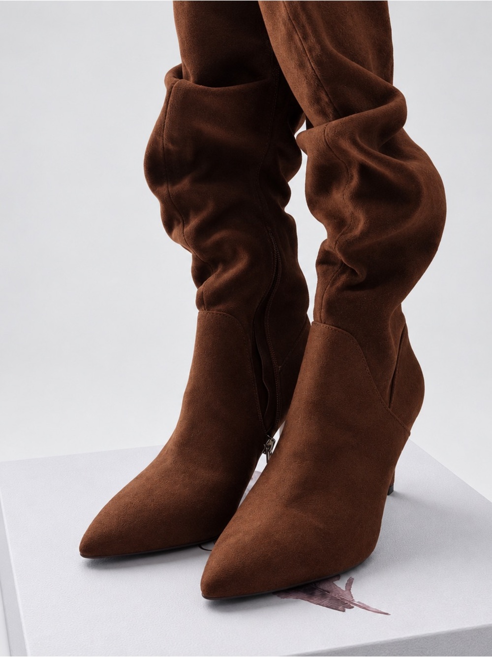 Jessica Simpson Brown Suede Slouch Knee Boots
